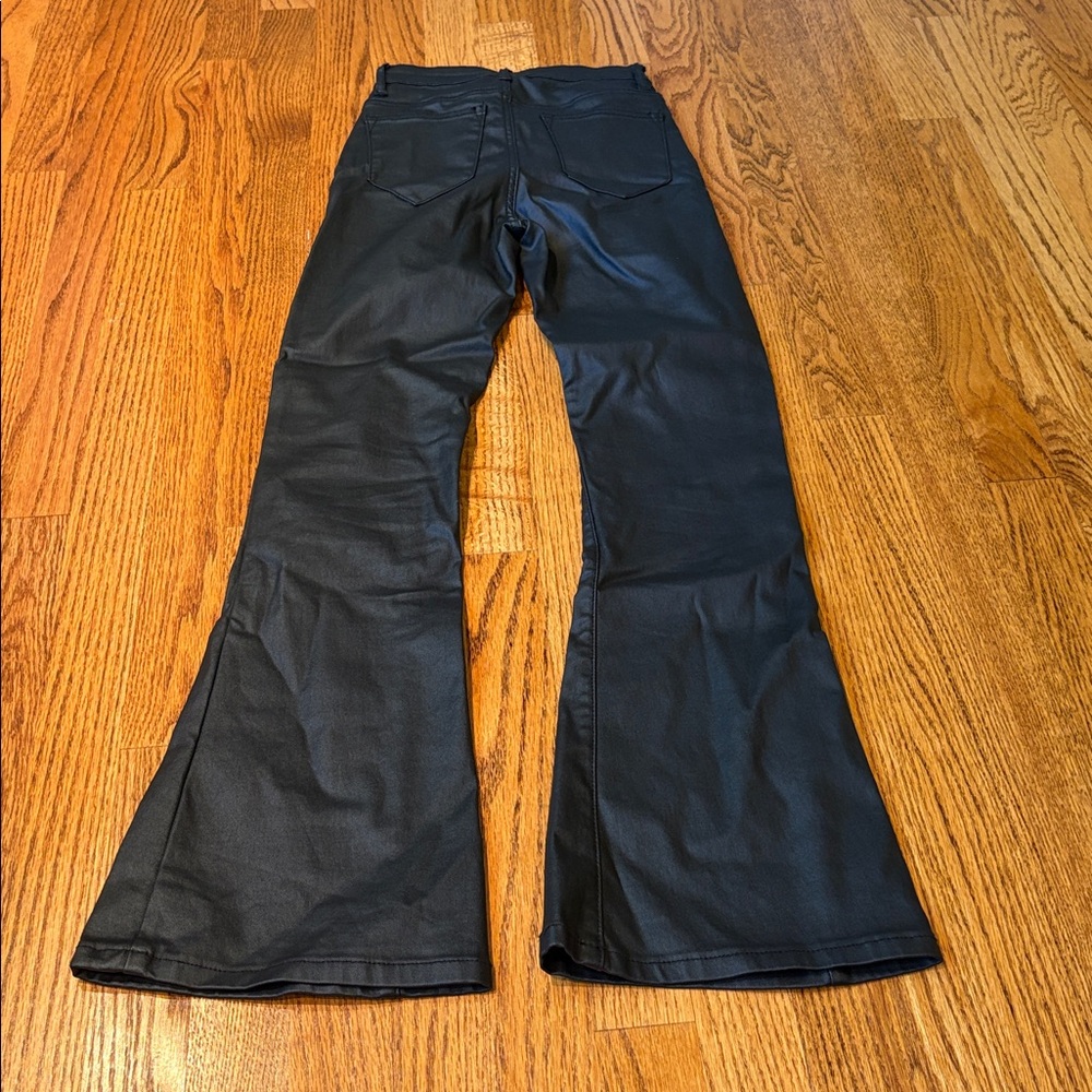 Edikted Woman’s Black Flare Faux Leather Pants Size XS - Picture 4 of 6